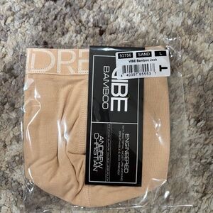 Andrew Christian LARGE Tan Vibe Bamboo Jockstrap NWT (93756)